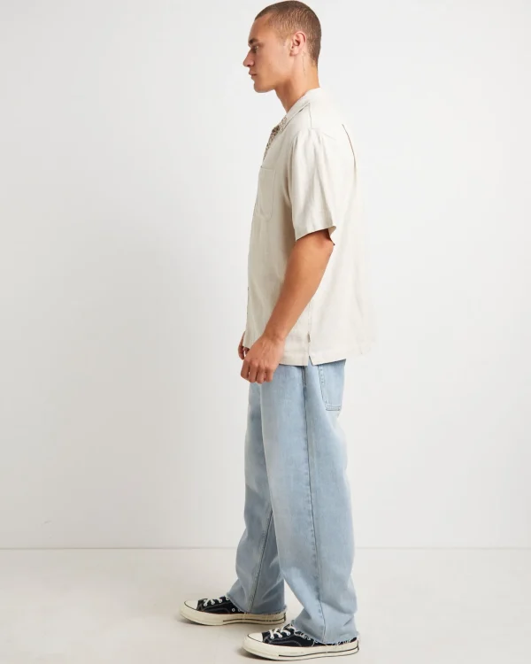 Discount ARVUST Mikey Short Sleeve Resort Shirt In Natural