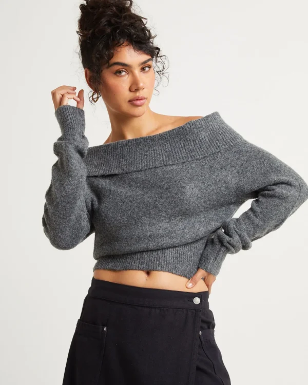 Cheap ALICE IN THE EVE Milly Off Shoulder Knit