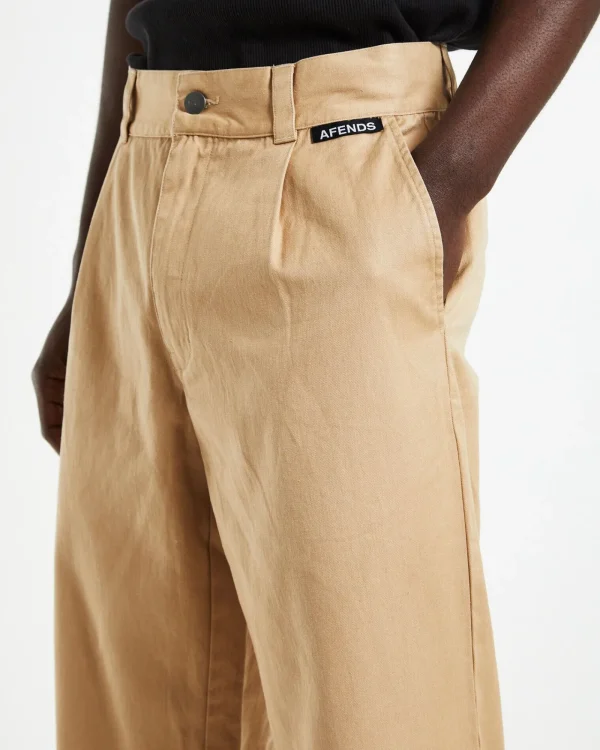 Sale AFENDS Mixed Business Suit Pants Tan
