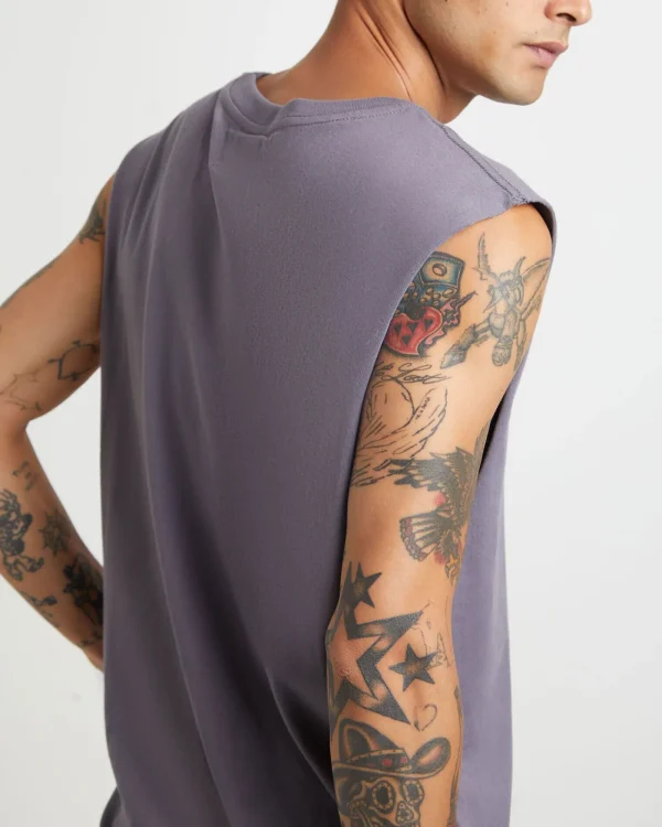 Cheap GENERAL PANTS CO. BASICS Muscle Tank In Pewter Grey