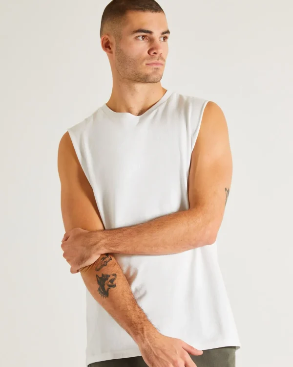 Flash Sale GENERAL PANTS CO. BASICS Muscle Tank In White