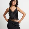 Clearance STUDIO Nadia Lace Framed Cami In Black