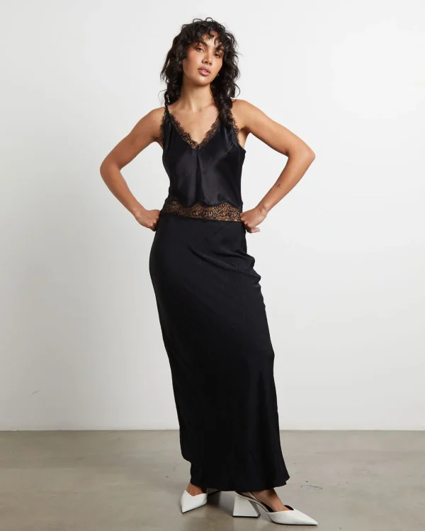 Clearance STUDIO Nadia Lace Framed Cami In Black