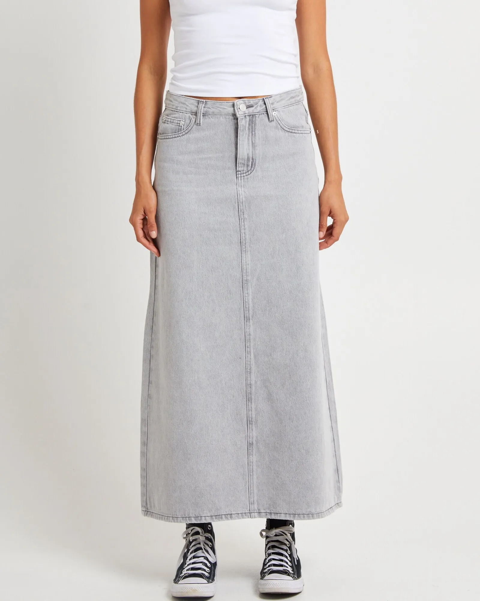 nala_maxi_denim_skirt_peb_0.webp Cheap INSIGHT Nala Maxi Denim Skirt Pebble