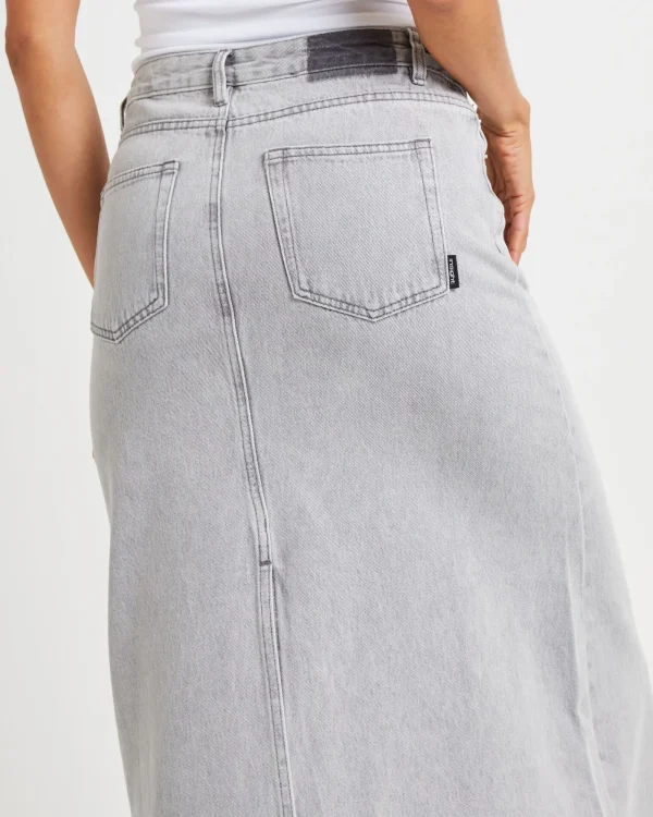 Cheap INSIGHT Nala Maxi Denim Skirt Pebble