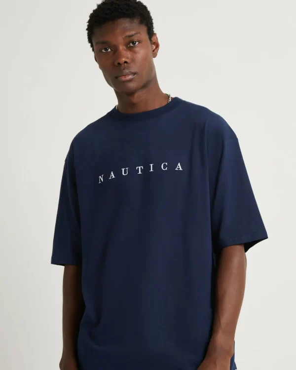 Outlet NAUTICA Navigate Short Sleeve T-Shirt Navy