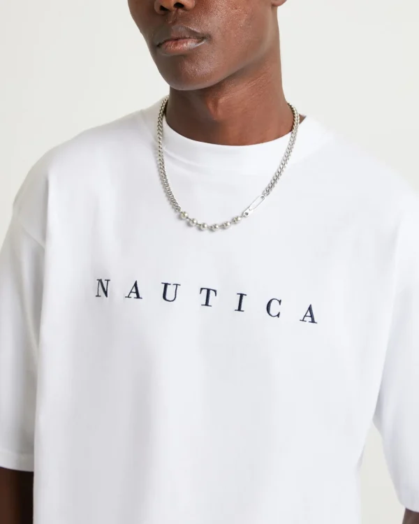 Discount NAUTICA Navigate Short Sleeve T-Shirt White
