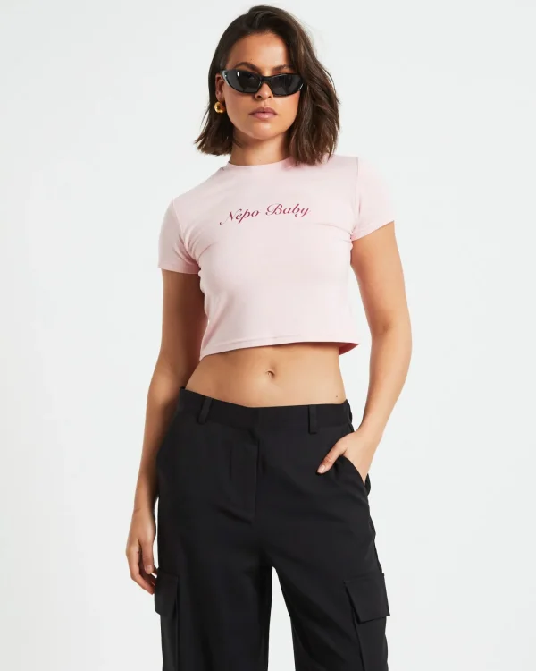 Fashion NEON HART Nepo Baby Tee In Pink