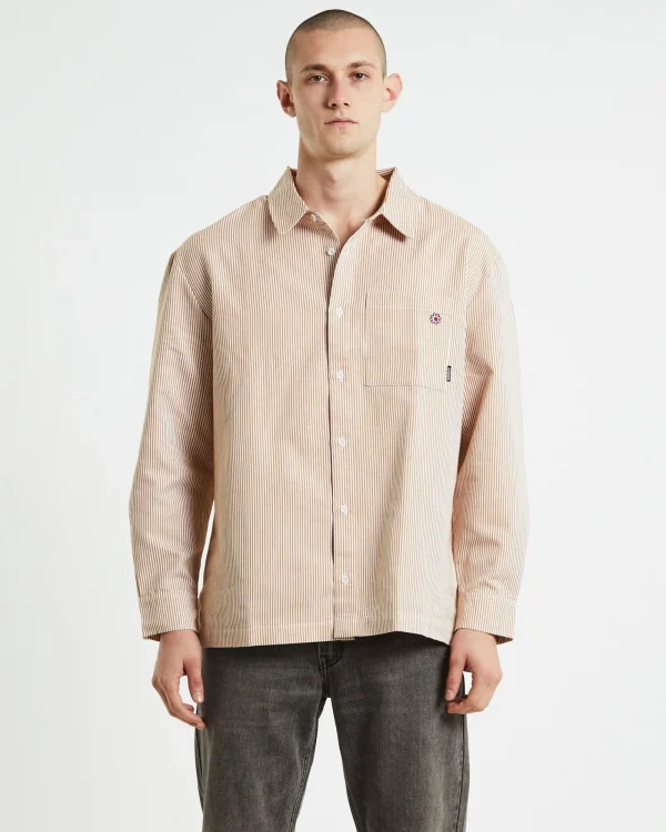 Flash Sale AFENDS Night Shade Recycled Long Sleeve Shirt White Stripe