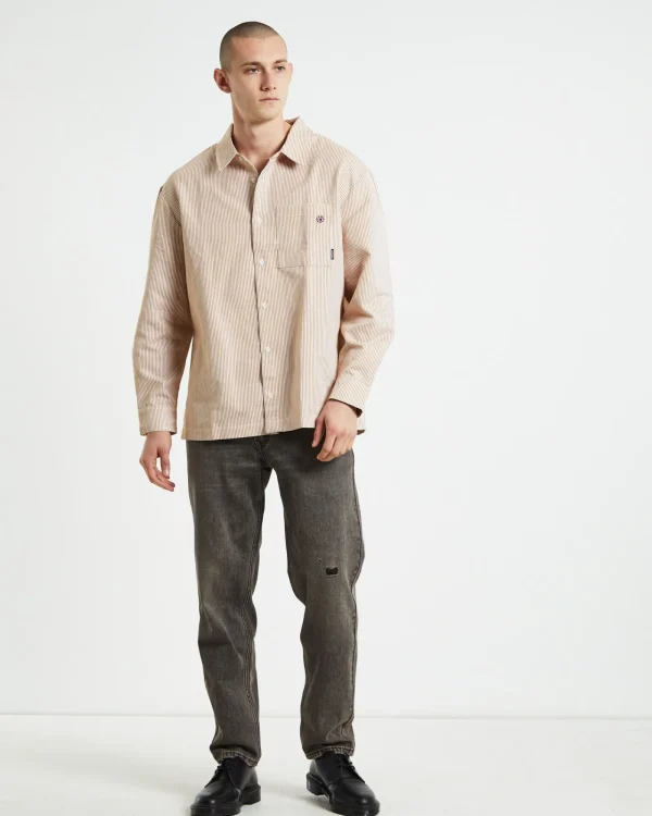 Flash Sale AFENDS Night Shade Recycled Long Sleeve Shirt White Stripe