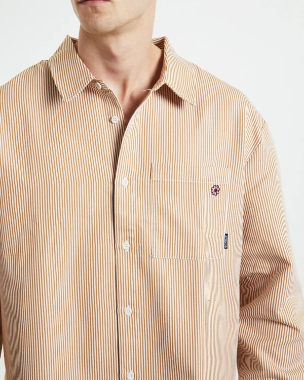 Flash Sale AFENDS Night Shade Recycled Long Sleeve Shirt White Stripe