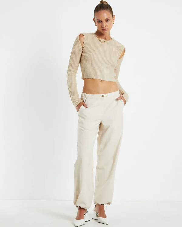 Outlet ALICE IN THE EVE Nikita Clean Parachute Pants Cream