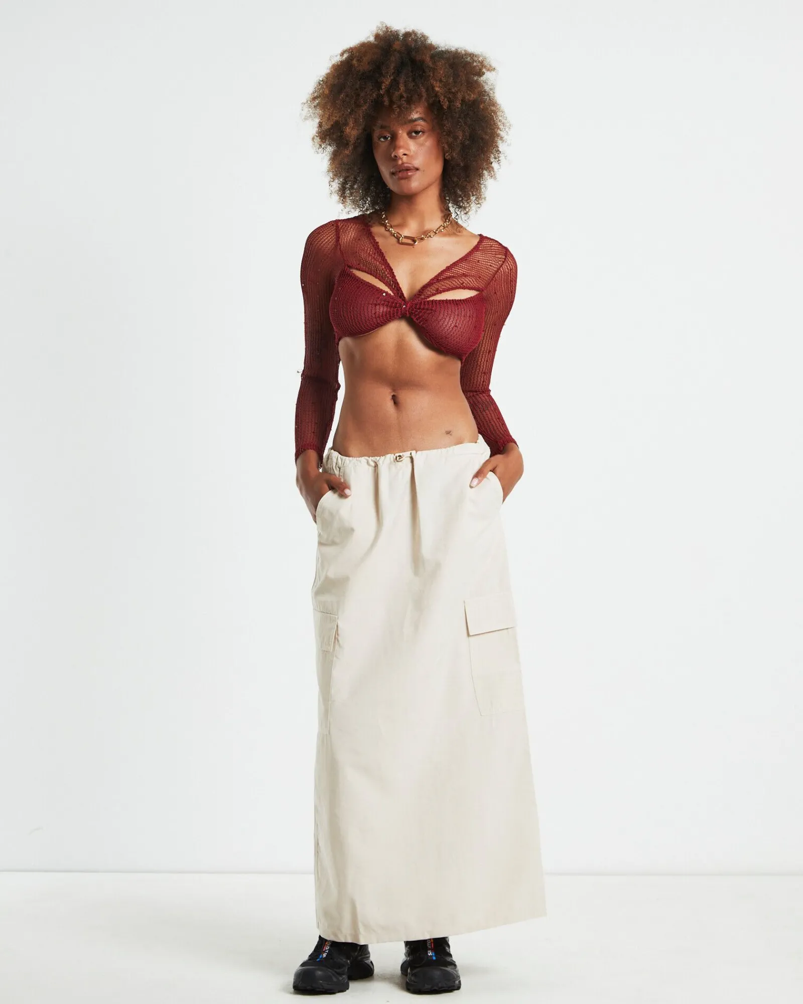 nikita_parachute_maxi_ski_2.webp Flash Sale ALICE IN THE EVE Nikita Parachute Maxi Skirt Cream