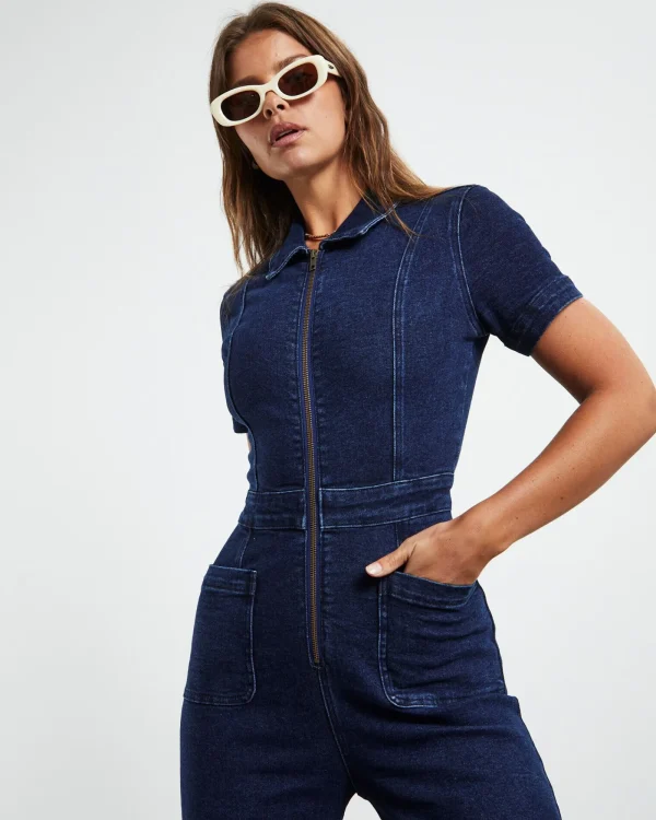 Discount INSIGHT Nikki Denim Maxi Boiler Suit Mid 90'S Blue