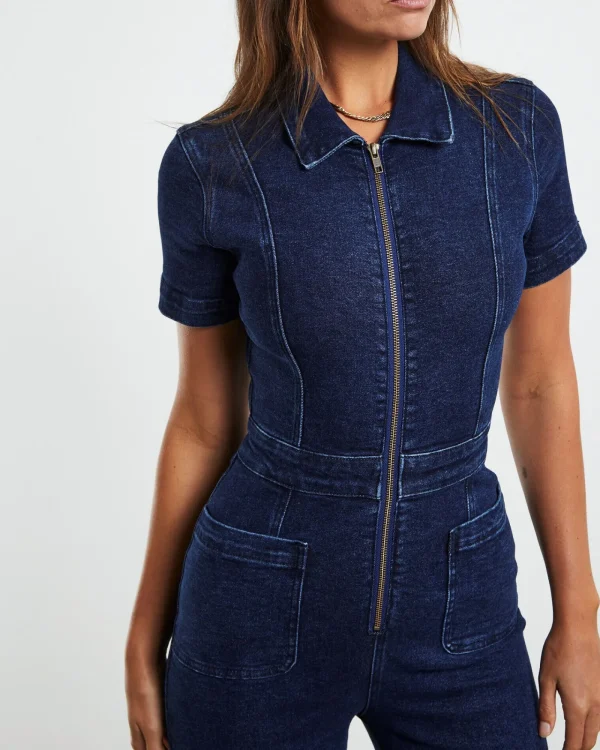 Discount INSIGHT Nikki Denim Maxi Boiler Suit Mid 90'S Blue