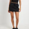 Best SUBTITLED Nixie Mini Linen Skirt In Black