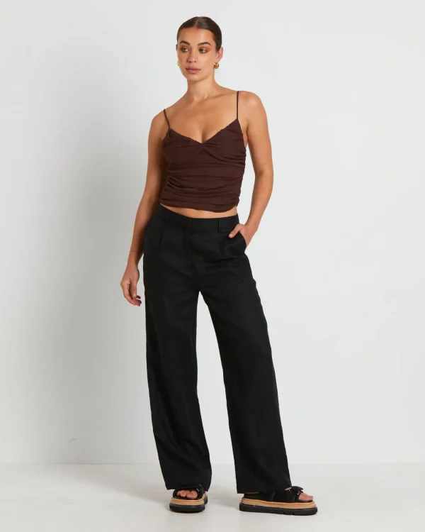 Discount SUBTITLED Norah Gather Cami In Coffee Brown