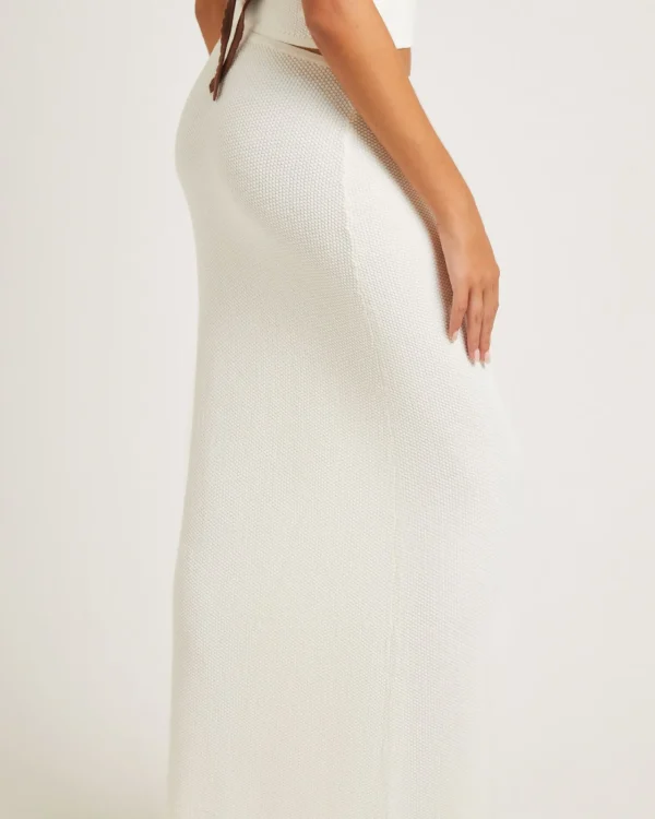 Sale SUBTITLED Nori Compact Knit Maxi Skirt Oat