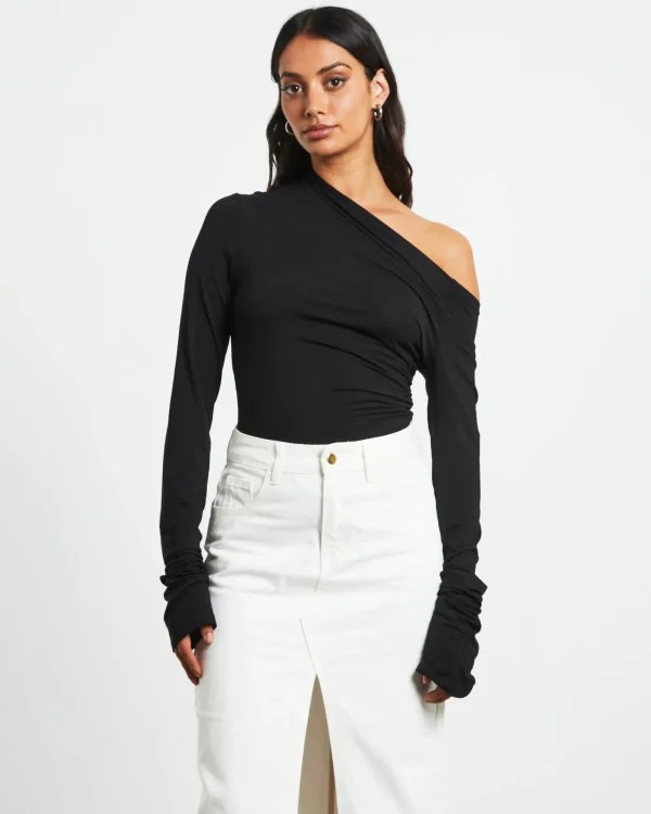 Best SNDYS Nyah Longsleeve Bodysuit In Black