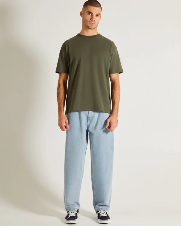 Cheap GENERAL PANTS CO. BASICS Og Skate Short Sleeve T-Shirt In Army Green