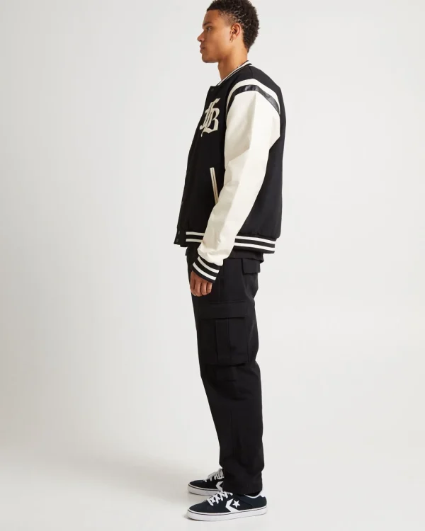 Shop FUBU Old English College Jacket Black