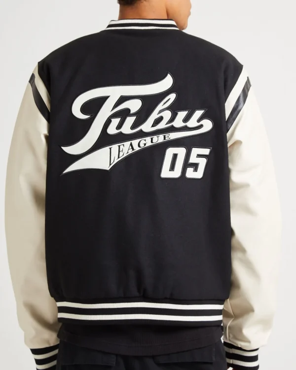 Shop FUBU Old English College Jacket Black