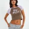 Best Sale X GIRL Old English Raglan T-Shirt Taupe