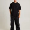 Best BLACK NOISE WHITE RAIN Oversized Parachute Cargo Pant In Black