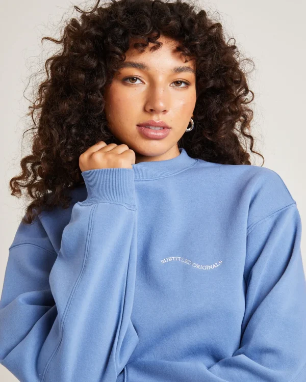 Online SUBTITLED Oversized Wave Origin Fleece Jumper