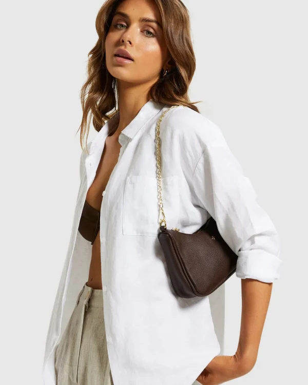 Fashion PETA AND JAIN Paloma Bag Chocolate Brown/Gold