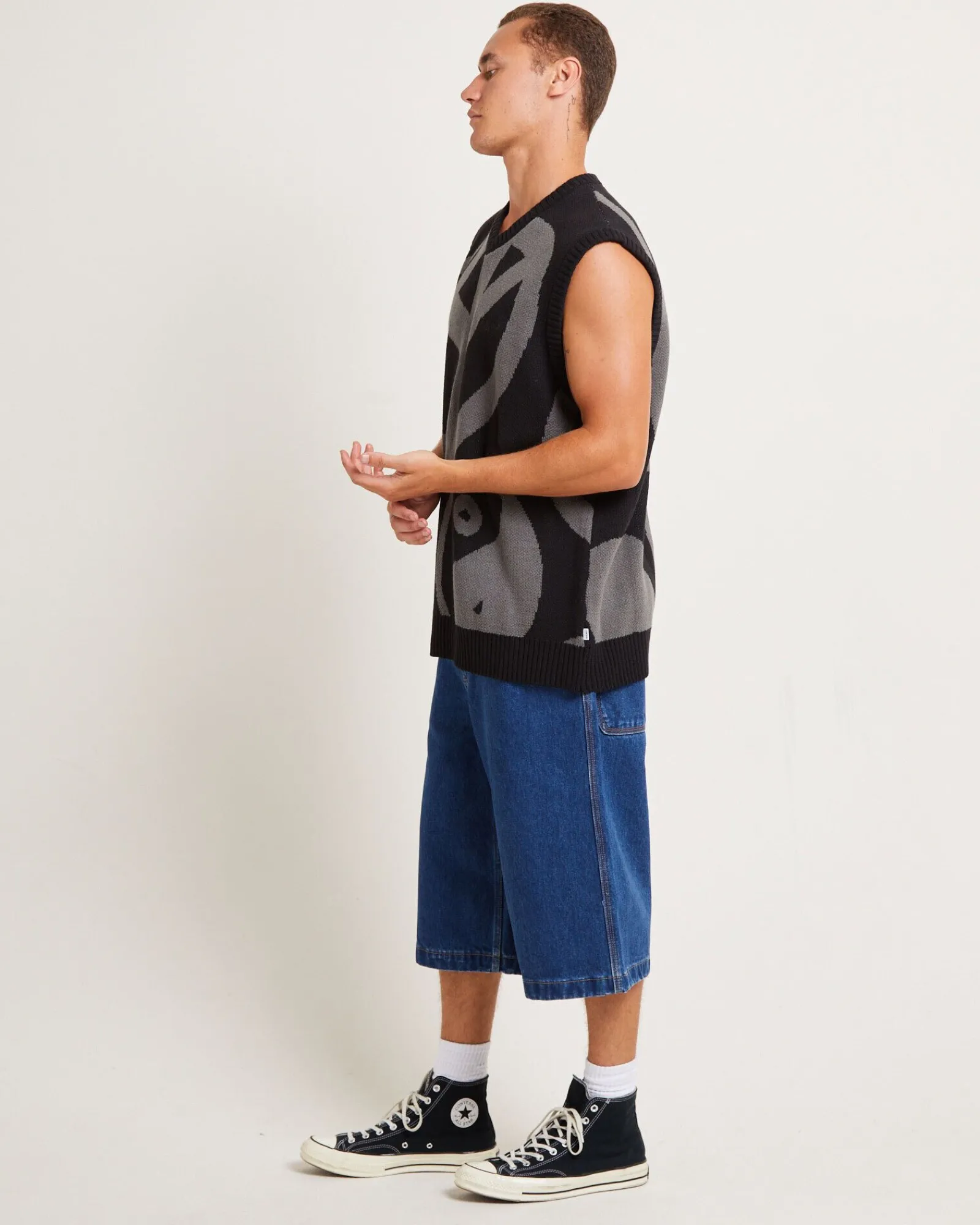 peace_corp_knitted_vest_i_3.webp Hot SPENCER PROJECT Peace Corp Knitted Vest In Black