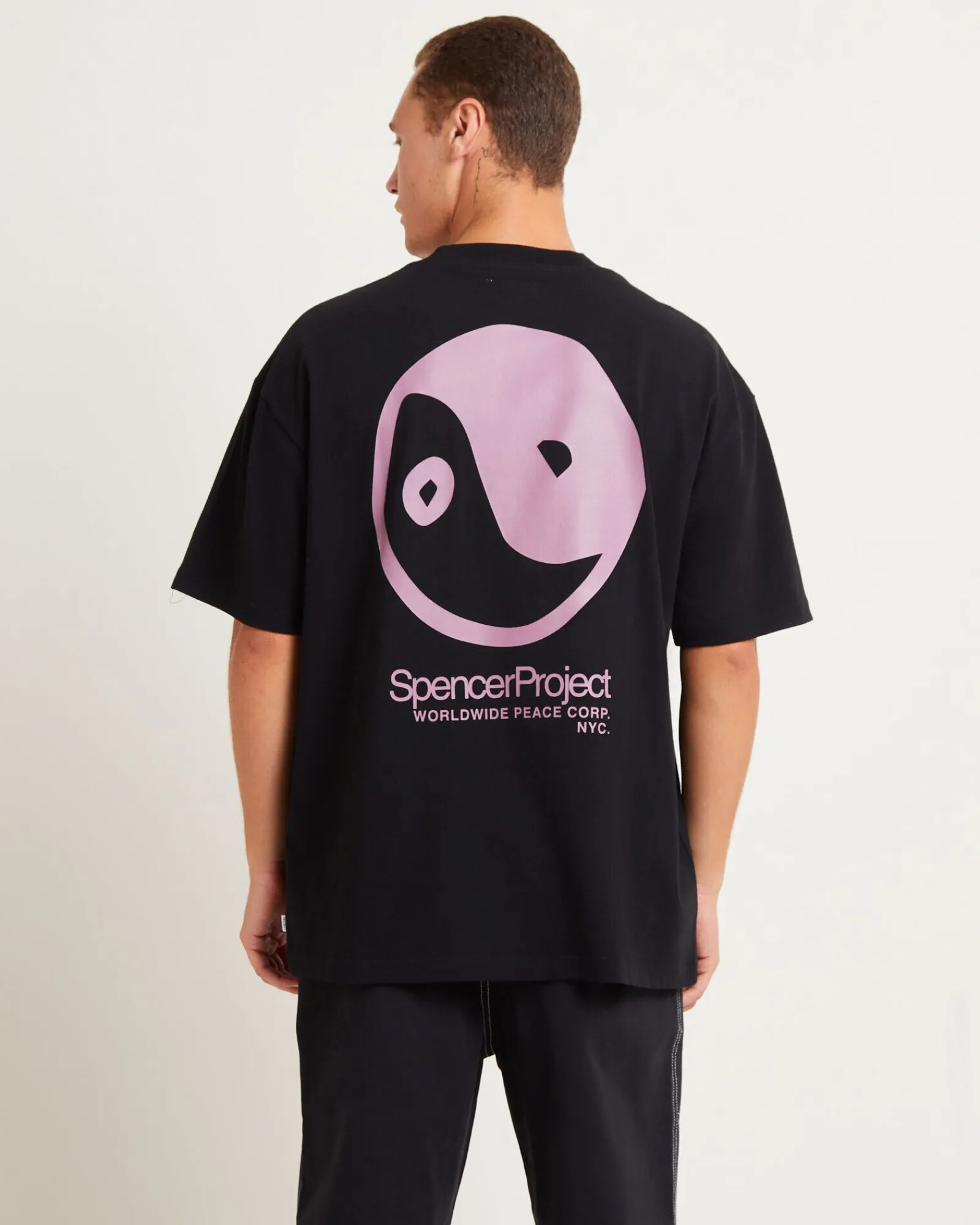 peace_corp_short_sleeve_t_0.webp Sale SPENCER PROJECT Peace Corp Short Sleeve T-Shirt In Black