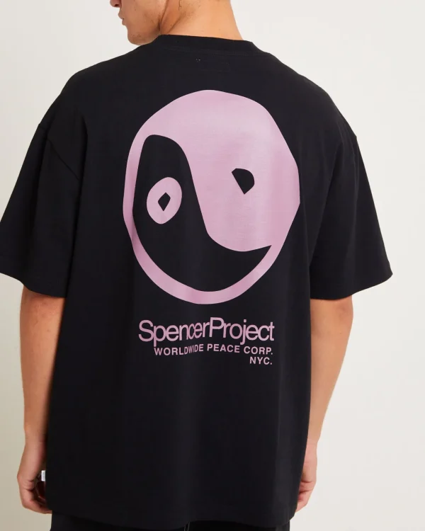 Sale SPENCER PROJECT Peace Corp Short Sleeve T-Shirt In Black