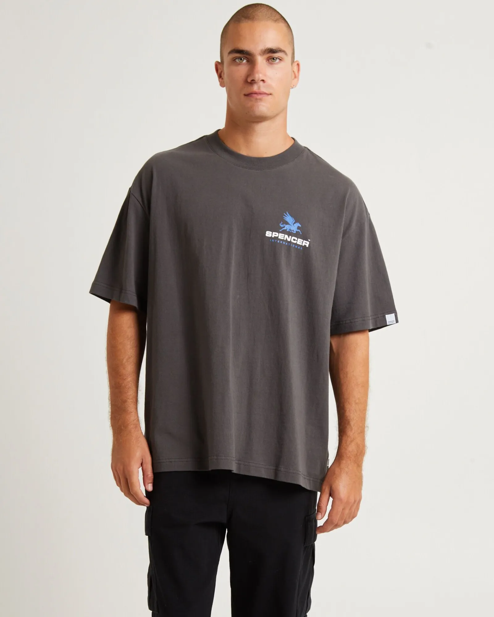 pegasus_short_sleeve_tshi_1.webp Online SPENCER PROJECT Pegasus Short Sleeve T-Shirt Charcoal