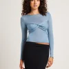 New ALICE IN THE EVE Penny Semi Sheer Sweetheart Knit