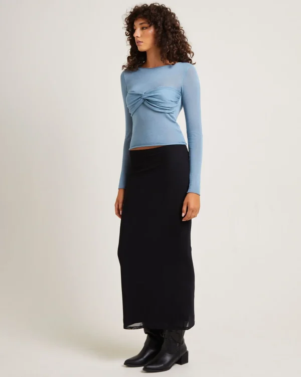 New ALICE IN THE EVE Penny Semi Sheer Sweetheart Knit