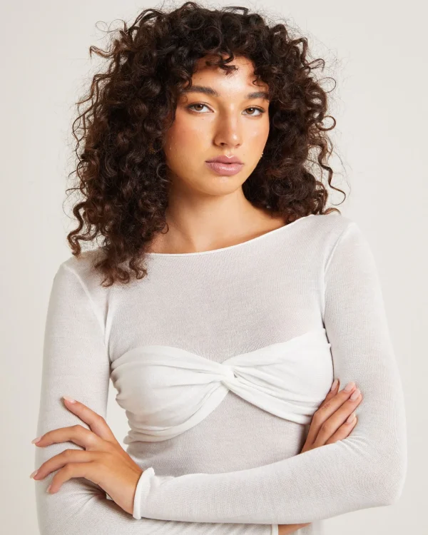 Store ALICE IN THE EVE Penny Semi Sheer Sweetheart Knit