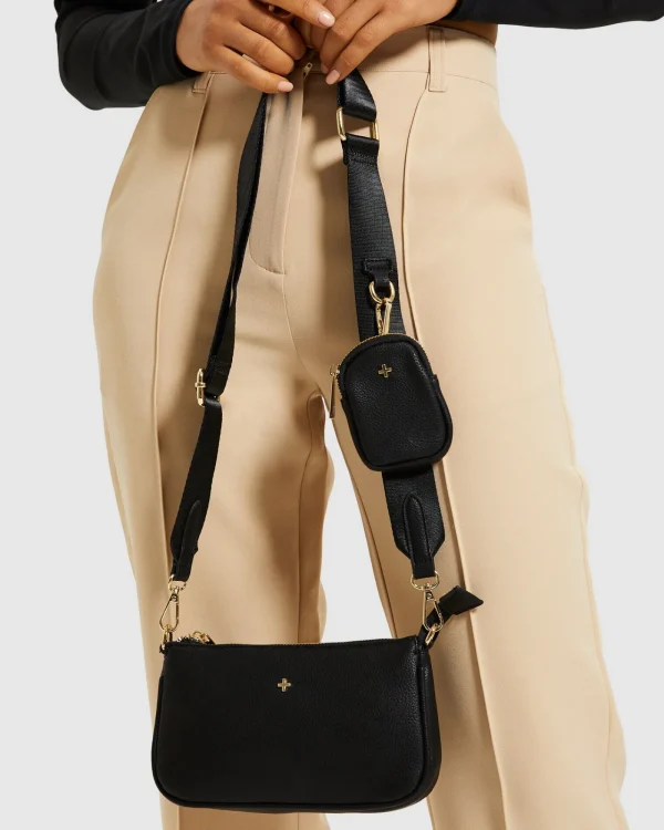 Hot PETA AND JAIN Phoenix Bag Black Pebble/Gold