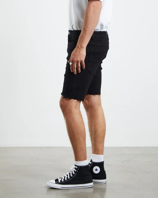 New INSIGHT Pistol Denim Shorts Black Night