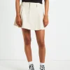 Cheap X GIRL Pleated Mini Skirt In Dove Beige