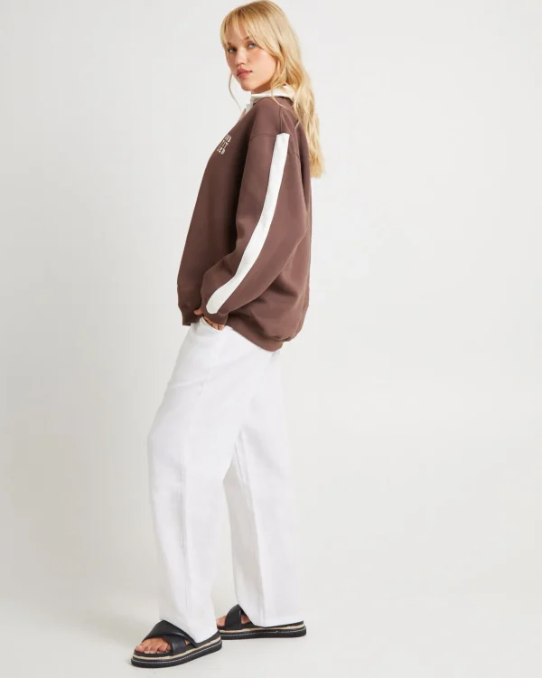 Flash Sale SUBTITLED Polo Panel Fleece Jumper