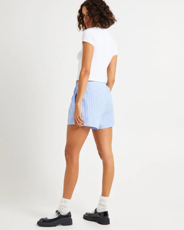 Shop SUBTITLED Poppy Poplin Stripe Shorts