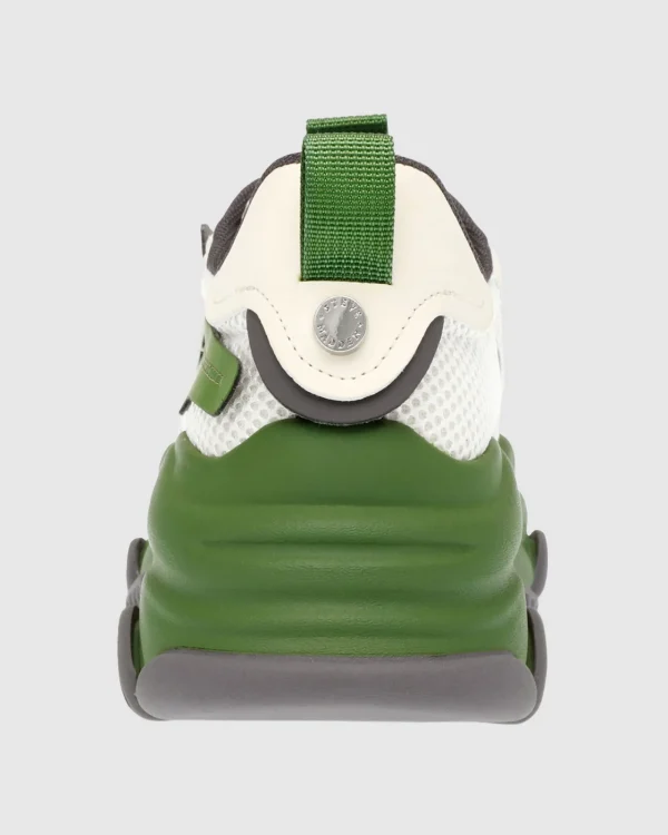 New STEVE MADDEN Possession-E Sustainable Sneakers White/Green
