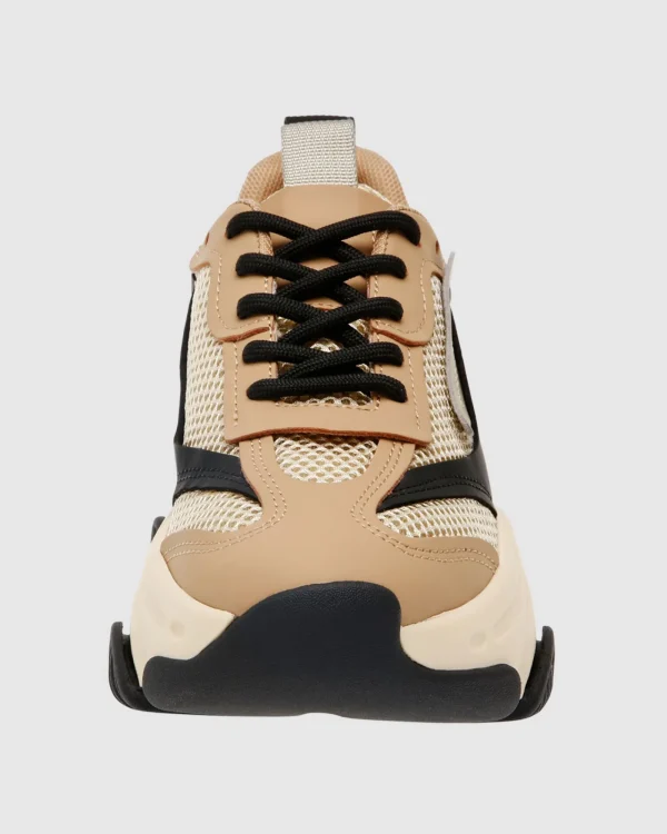 New STEVE MADDEN Possession-E Sustainable Sneakers Khaki/Black