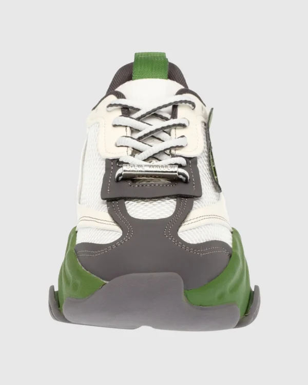 New STEVE MADDEN Possession-E Sustainable Sneakers White/Green
