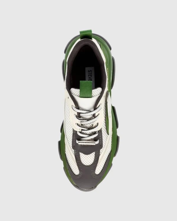 New STEVE MADDEN Possession-E Sustainable Sneakers White/Green