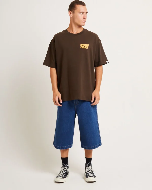 New SPENCER PROJECT Puffy Short Sleeve T-Shirt In Brown