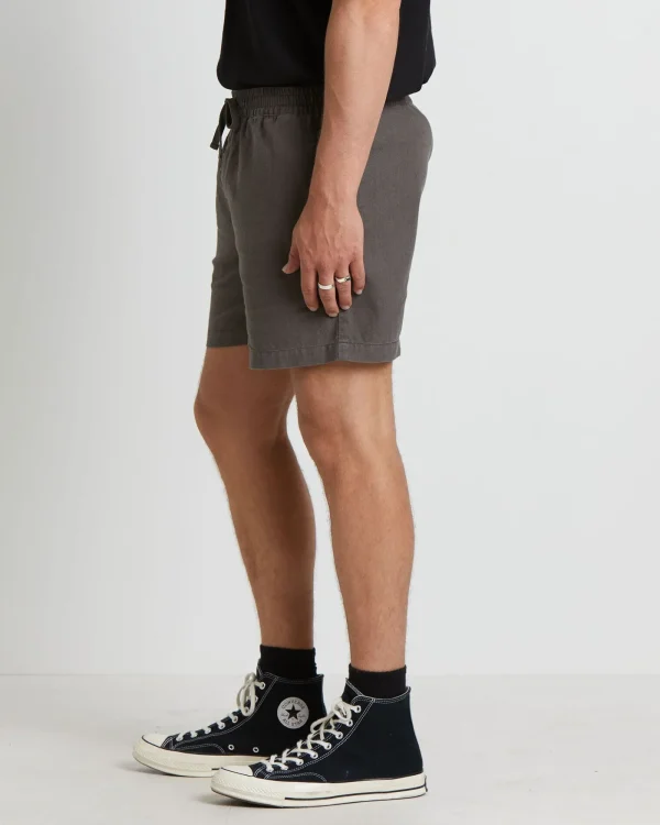 Store ARVUST Puglia Linen Shorts In Muted Olive Green