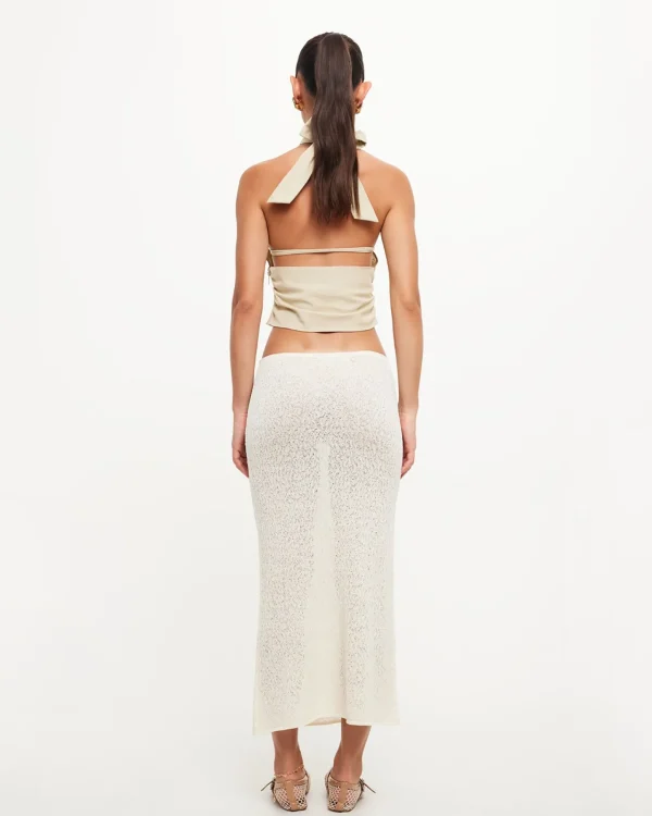 Online LIONESS Pure Midi Skirt In Cream