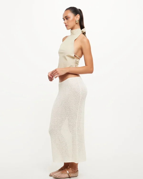 Online LIONESS Pure Midi Skirt In Cream